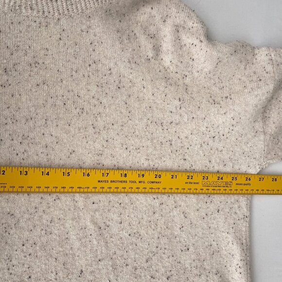 Chelsea 28 Sweater Slouchy Cowl Neck Dolman Sleeve Beige Speckled Women XL - Picture 7 of 10